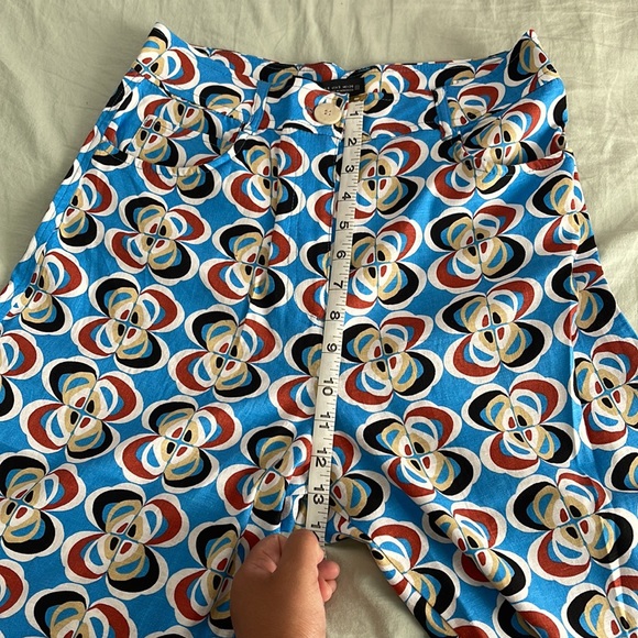 BRAND NEW ZARA LINEN BLEND GEOMETRIC PRINT PANTS - Picture 13 of 16